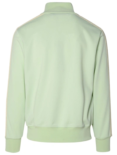 Shop Palm Angels Green Polyester Sporty Sweatshirt