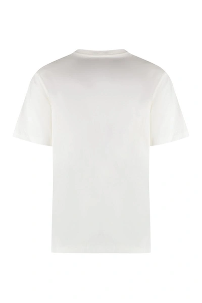 Shop Rabanne Cotton Crew-neck T-shirt In White