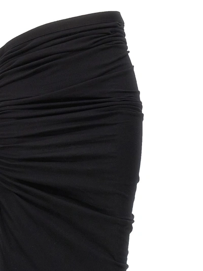 Shop Rick Owens High-waisted Asymmetric Skirt In Black