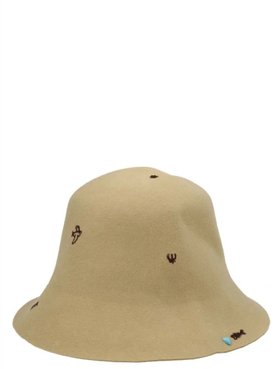 Shop Superduper 'freya'  X Laurent Jorubini Bucket Hat In Beige