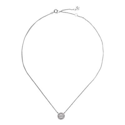 Shop Tory Burch "miller" Necklace In Silver