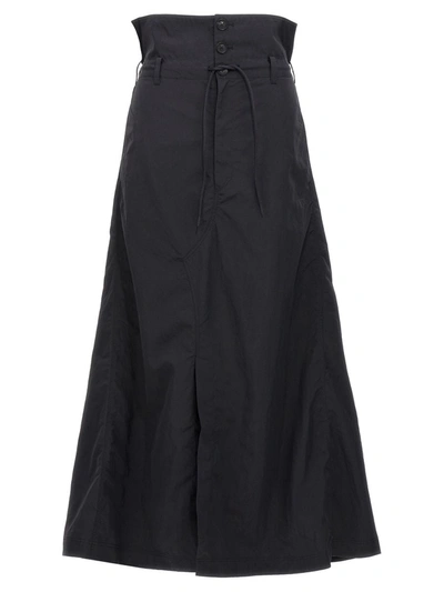Shop Y-3 Adidas 'crk Nyl' Long Skirt In Black