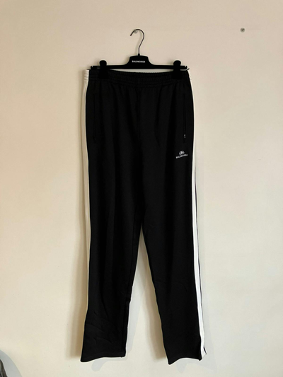 Pre-owned Balenciaga Side Stripe Sweatpants In Black