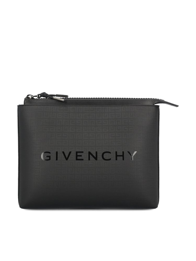 Shop Givenchy Allover 4g Pattern Travel Pouch In Black
