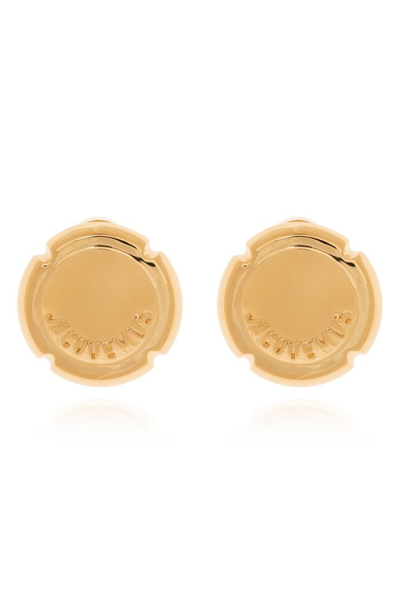 Shop Jacquemus Champagne Muselet Earrings In Gold
