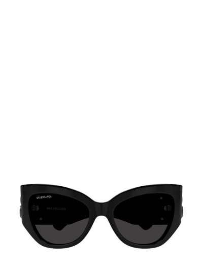 Shop Balenciaga Eyewear Butterfly Frame Sunglasses In Black
