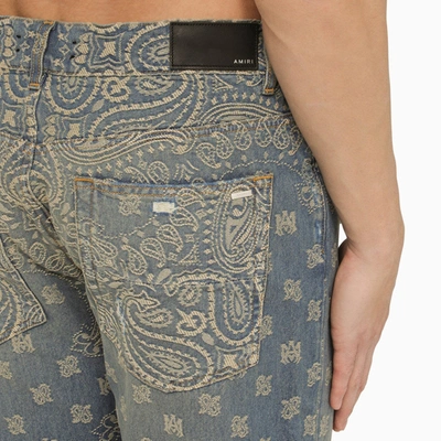 Shop Amiri Regular Jeans With Denim Bandana Motif