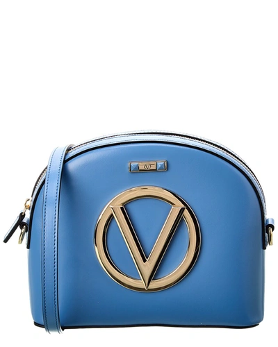 Shop Valentino By Mario Valentino Diana Forever Leather Crossbody In Blue