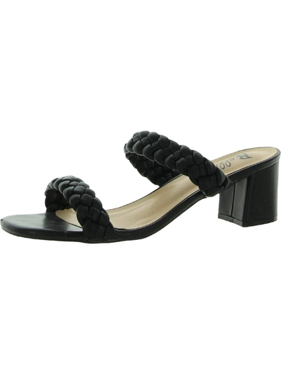 Shop Bellini Fuss Womens Leather Strappy Block Heel In Black