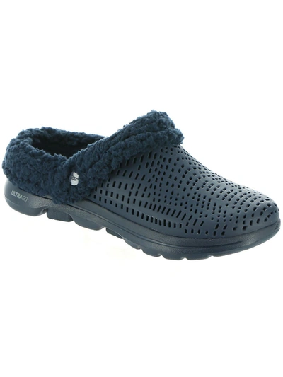 Shop Skechers Relax Womens Slip-on Soft Clogs In Blue