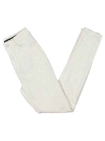 Shop Reason Juniors Chloe Womens Light Wash Stretch Skinny Jeans In White
