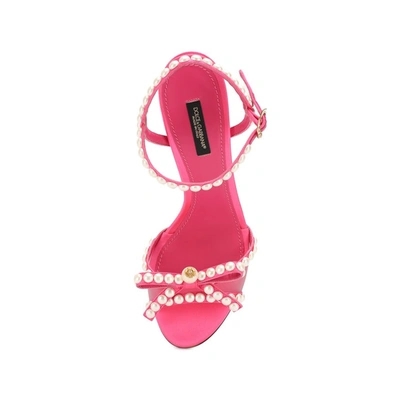 Shop Dolce & Gabbana Pearl Embellished Sandals