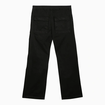 Shop Drkshdw Black Wide Trousers With Metal Buttons