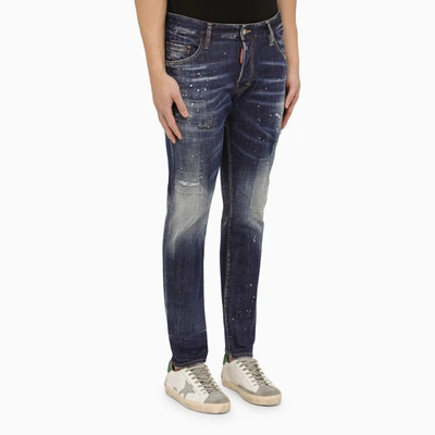 Shop Dsquared2 Denim Jeans Dark Toppa Wash Skater