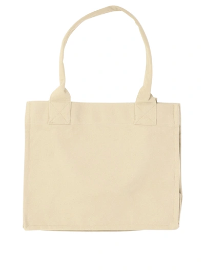 Shop Ganni Tote Bag With Embroidered Logo