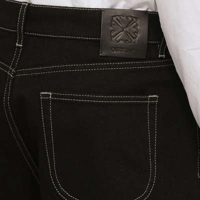 Shop Off-white Off White™ Black Cotton Short With Logo