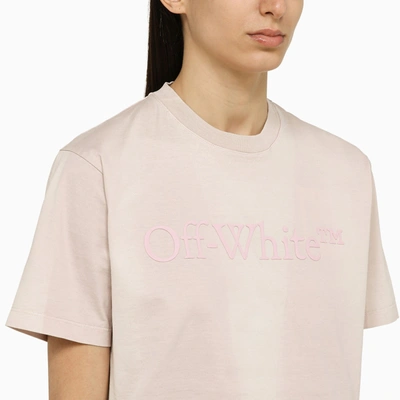 Shop Off-white Off White™ Cropped Cotton T Shirt With Logo