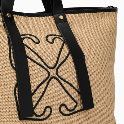 Shop Off-white Off White™ Day Off Medium Raffia Tote Bag