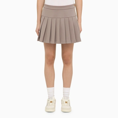 Shop Palm Angels Lilac Pleated Mini Skirt