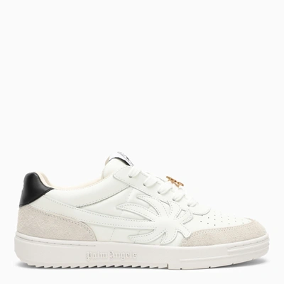 Shop Palm Angels Palm Beach Trainer In White Leather