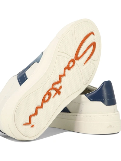 Shop Santoni "double Buckle" Sneakers