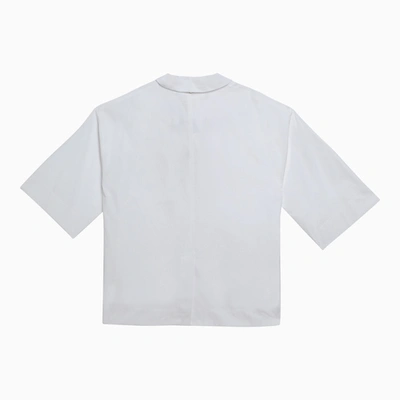 Shop Sportmax White Short Sleeved Cotton Shirt
