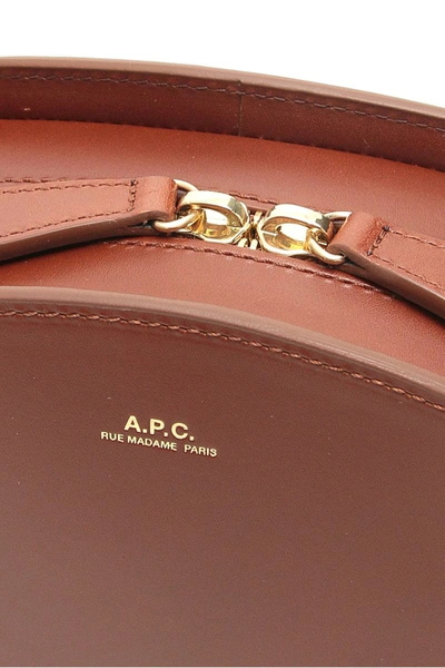 Shop Apc A.p.c. Demi Lune Crossbody Bag In Brown