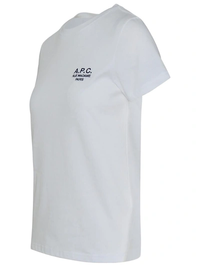 Shop Apc A.p.c. Denise White Cotton T-shirt