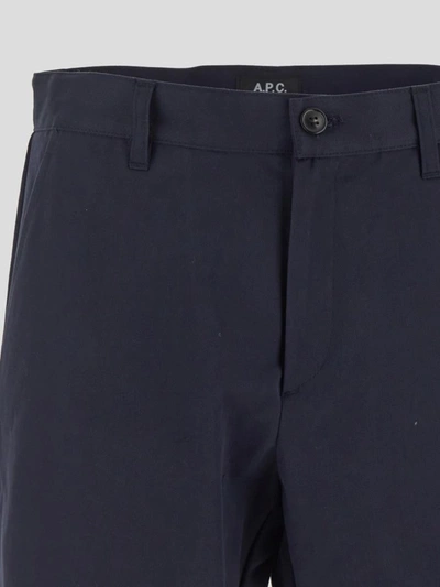 Shop Apc A.p.c. Trousers In Blue