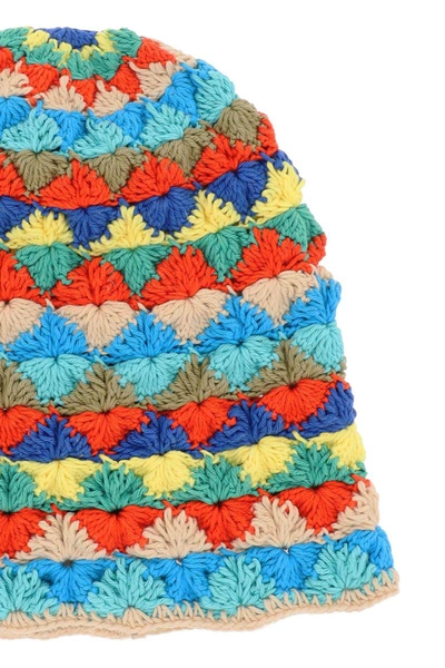 Shop Alanui Crochet 'over The Rainbow' Cloche In Multicolor
