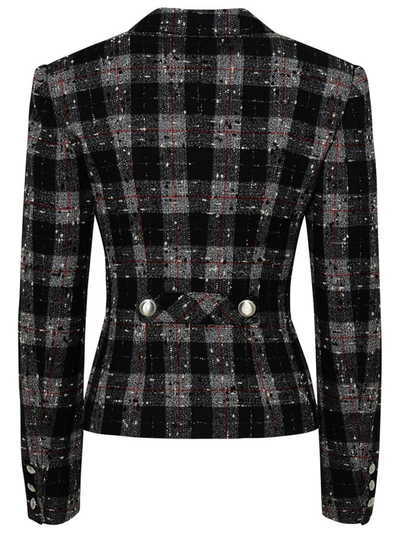 Shop Alessandra Rich Black Wool Blend Blazer Jacket