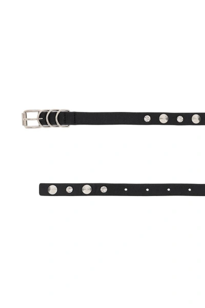 Shop Alessandra Rich Spikes Belt In Black