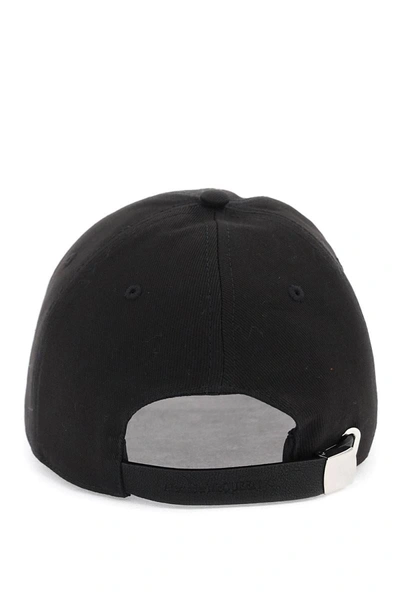 Shop Alexander Mcqueen Baseball Cap With Embroidered Logo In Black