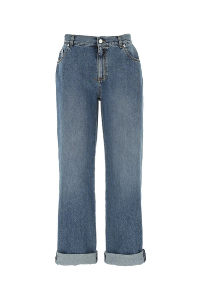 Shop Alexander Mcqueen Jeans In Indigowashed