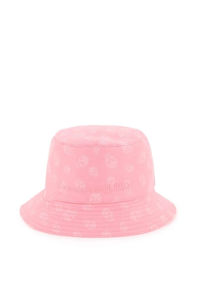 Shop Alexander Mcqueen Skull Bucket Hat In Pink