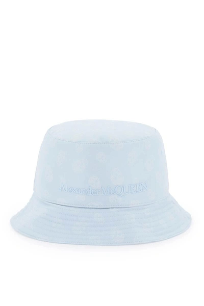 Shop Alexander Mcqueen Skull Bucket Hat In Blue