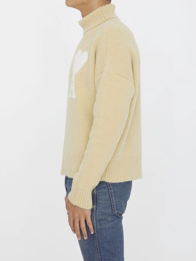 Shop Ami Alexandre Mattiussi Ami De Coeur Sweater In Cream