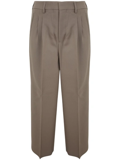 Shop Ami Alexandre Mattiussi Ami Paris Straight Fit Trousers Clothing In Brown