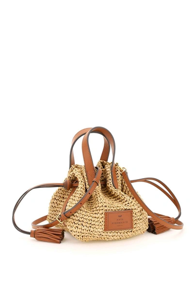 Shop Anya Hindmarch Raffia Handbag In Multicolor