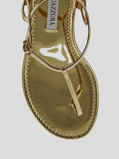 Shop Aquazzura Sandal In Softgold