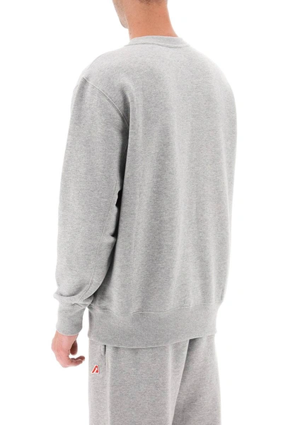 Shop Autry Crew-neck Sweatshirt With Logo Patch In Grey