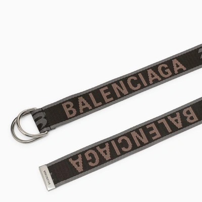 Shop Balenciaga Khaki D Ring Belt In Multicolor