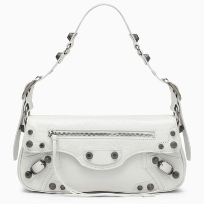 Balenciaga Extra Small Le Cagole Lambskin Leather Shoulder Bag In White