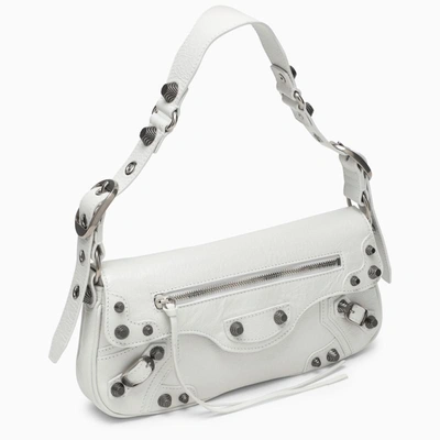Balenciaga Extra Small Le Cagole Lambskin Leather Shoulder Bag In White