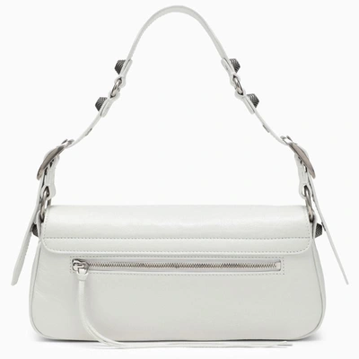 Balenciaga Extra Small Le Cagole Lambskin Leather Shoulder Bag In White