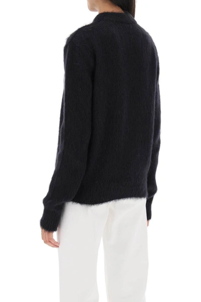 Shop Balmain Brushed-yarn Sweater With Logo In Multicolor