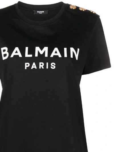 Shop Balmain T-shirts And Polos In Noir/blanc