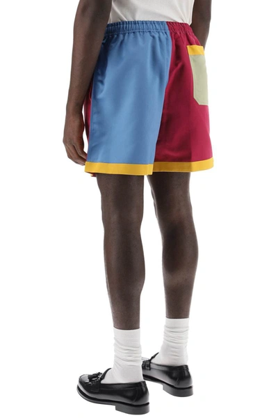 Shop Bode Champ Color-block Shorts In Multicolor