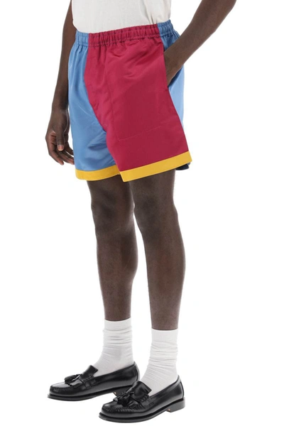 Shop Bode Champ Color-block Shorts In Multicolor