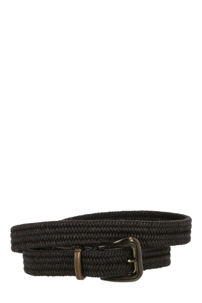 Shop Brunello Cucinelli Belts In Black